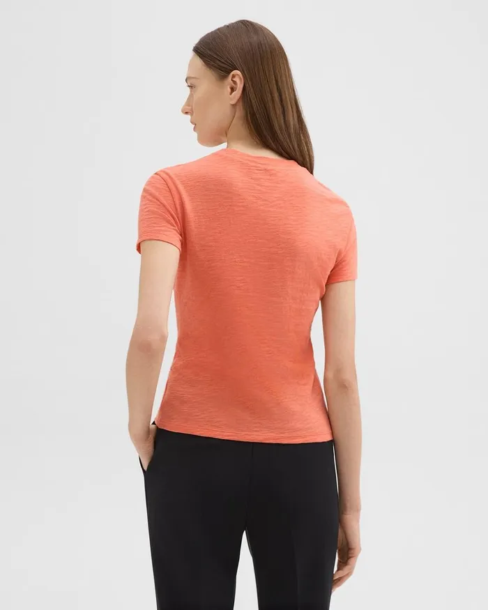 Women Theory TShirts Tank Tops Tiny Tee In Organic Slub Cotton Bright Coral