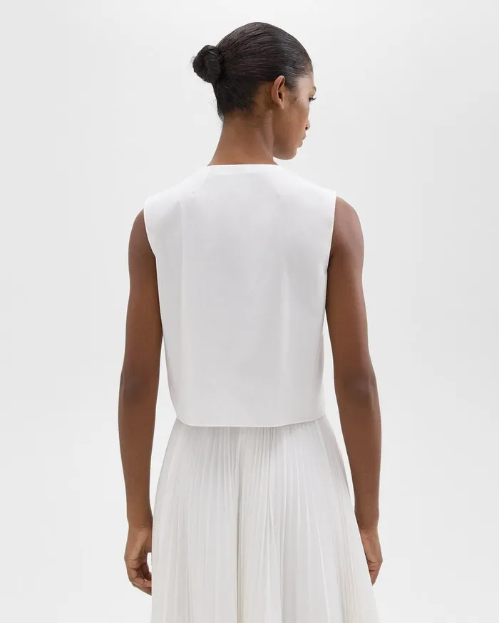 Women Theory Tops Shell Top In Good Cotton White