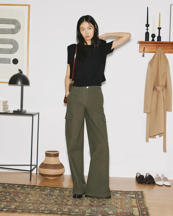 Women Theory Tops Sweater Tee In Regal Wool New Ivory