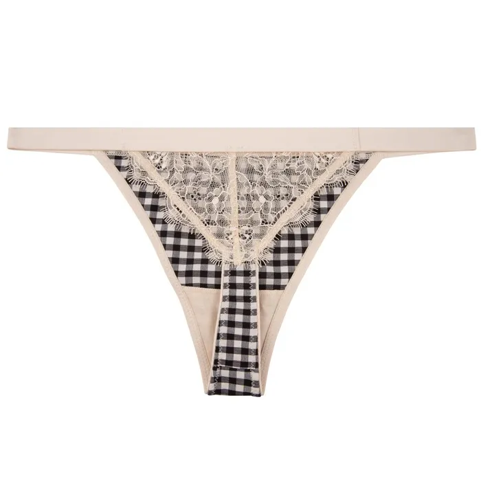 Women Thongs Love Stories Roomservice Thong Black and White
