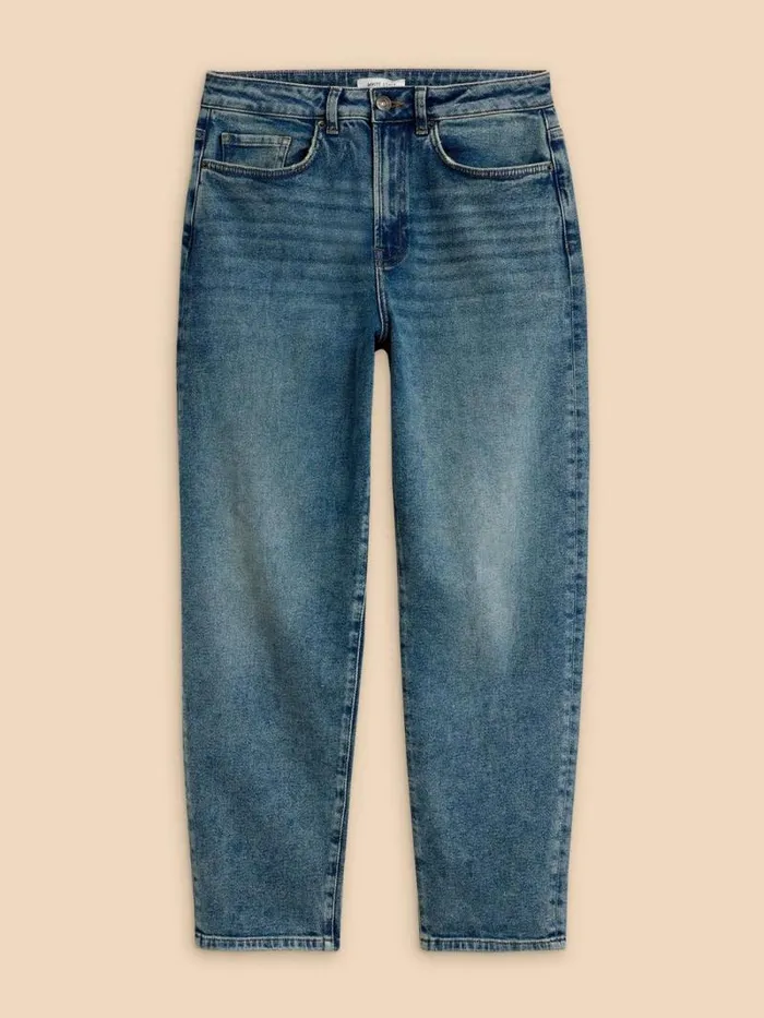 Women Tilly Tapered Full Length Jean Mid Denim White Stuff Jeans