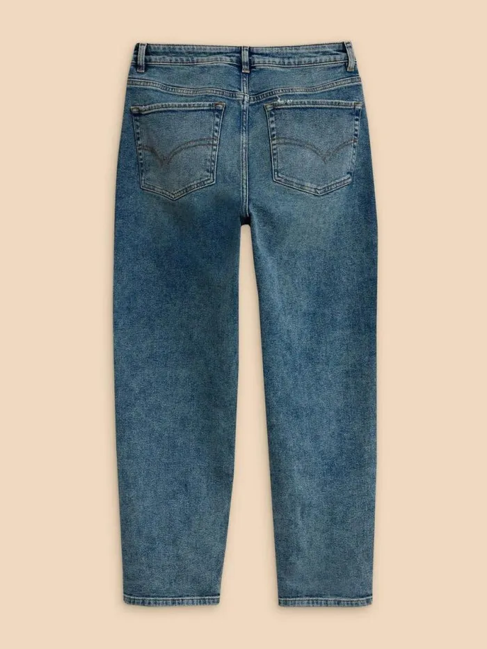 Women Tilly Tapered Full Length Jean Mid Denim White Stuff Jeans