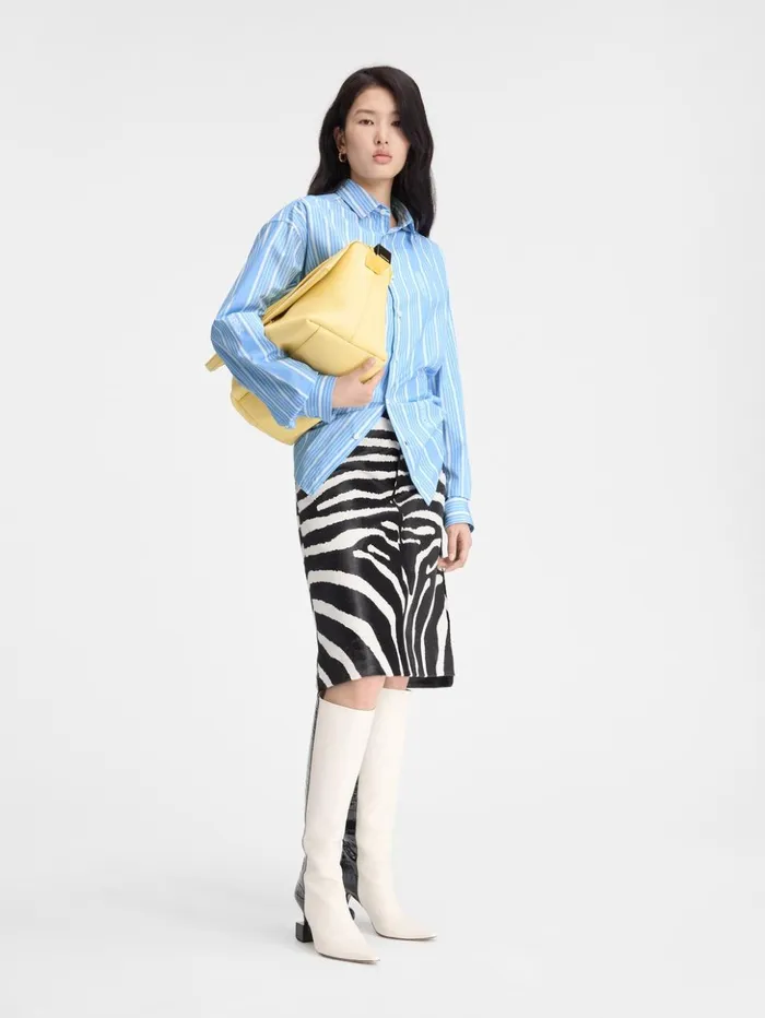 Women Tops and Shirts JACQUEMUS The Simon Shirt Jacquard Bluewhite