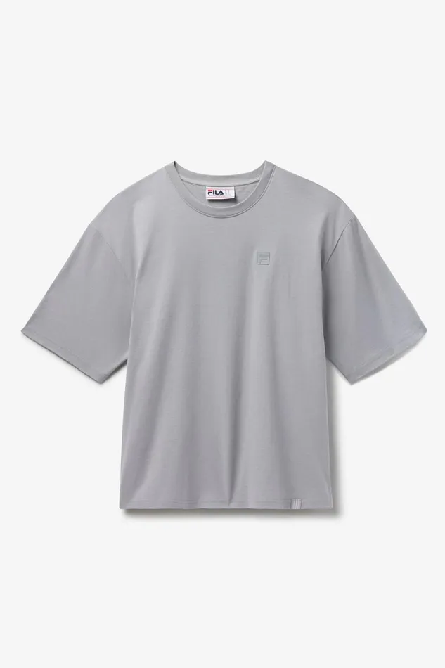 Women Tops and TShirts Fila Apex Relaxed Box Tee 051 Ultimate Gray