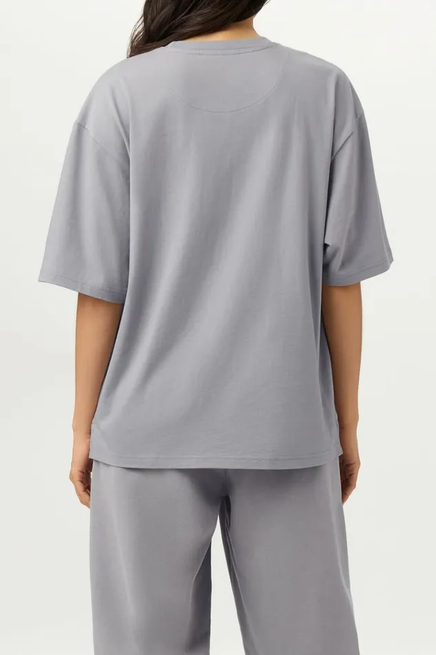 Women Tops and TShirts Fila Apex Relaxed Box Tee 051 Ultimate Gray Women Tops and TShirts Fila Apex Relaxed Box Tee 051 Ultimate Gray
