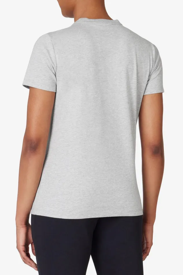 Women Tops and TShirts Fila Classic Fila Logo Tee 050 Grey Heather