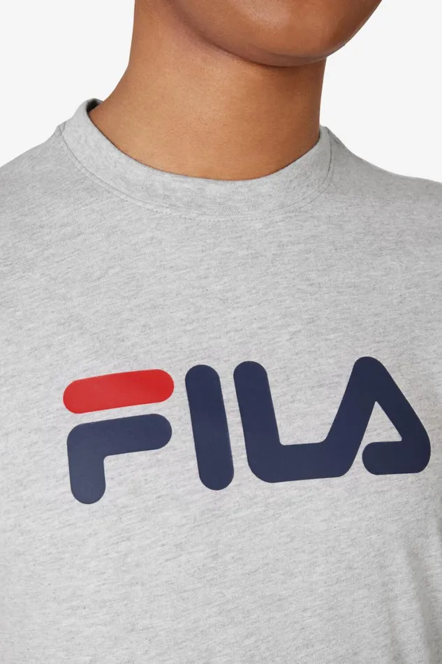 Women Tops and TShirts Fila Classic Fila Logo Tee 050 Grey Heather