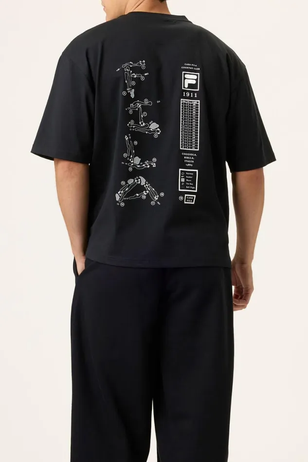 Women Tops and TShirts Fila Country Club Golf Course Map Box Tee 001 Black Women Tops and TShirts Fila Country Club Golf Course Map Box Tee 001 Black