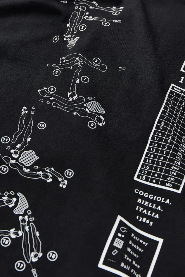 Women Tops and TShirts Fila Country Club Golf Course Map Box Tee 001 Black Women Tops and TShirts Fila Country Club Golf Course Map Box Tee 001 Black