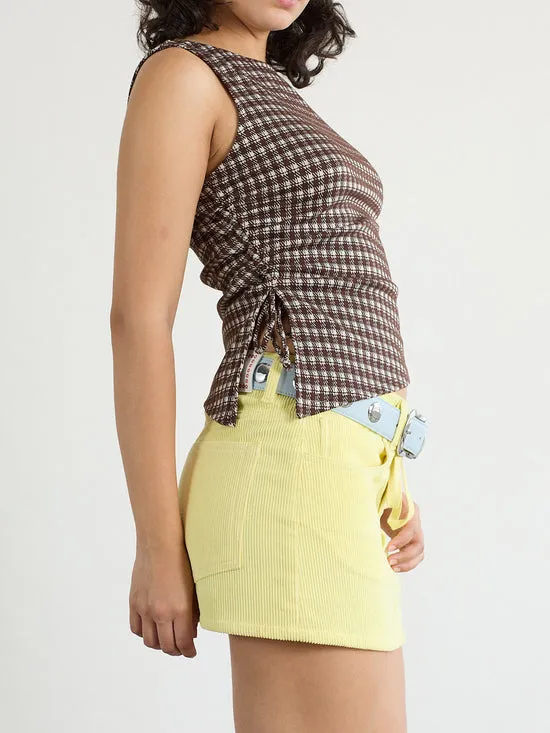 Women Tops Lisa Says Gah Erin Tank Cocoa Plaid