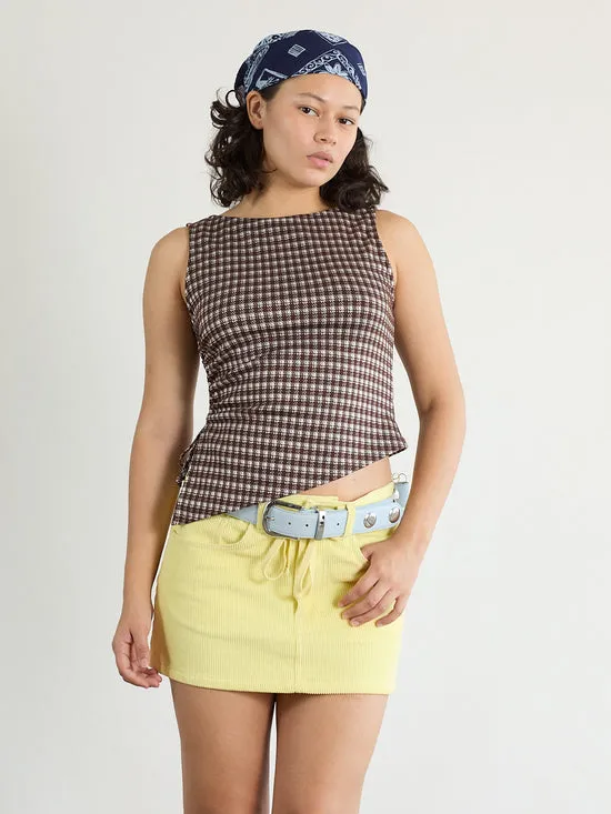Women Tops Lisa Says Gah Erin Tank Cocoa Plaid