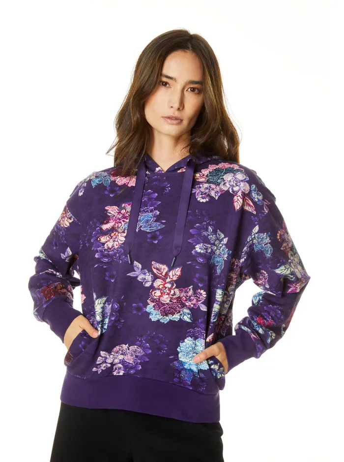 Women Tops Robert Graham CAPRI HOODIE Dark Purple