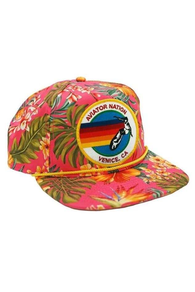 Women Trucker Hats Aviator Nation SIGNATURE VENICE VINTAGE SAFARI TWILL LOWRISE TRUCKER