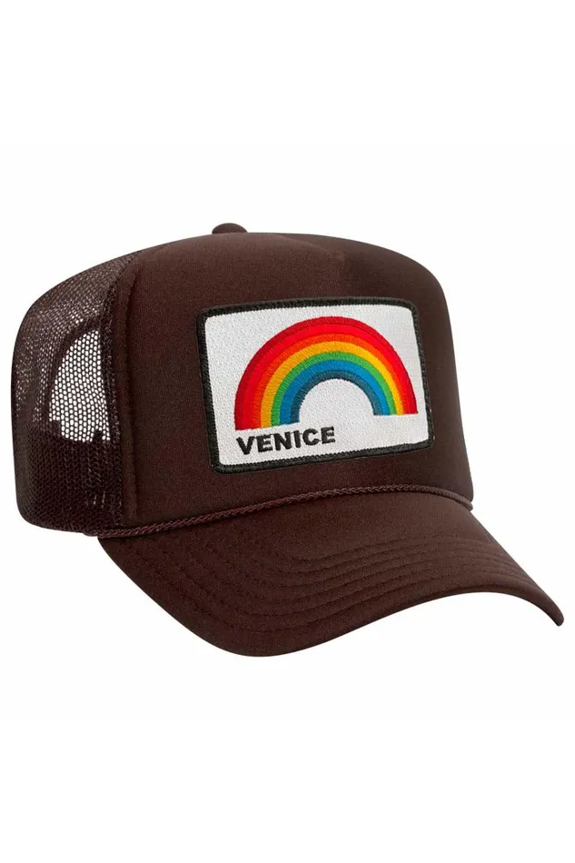 Women Trucker Hats Aviator Nation VENICE RAINBOW TRUCKER HAT Women Trucker Hats Aviator Nation VENICE RAINBOW TRUCKER HAT