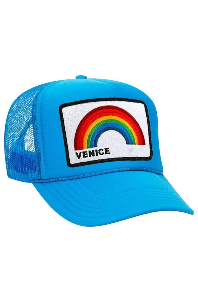 Women Trucker Hats Aviator Nation VENICE RAINBOW TRUCKER HAT Women Trucker Hats Aviator Nation VENICE RAINBOW TRUCKER HAT