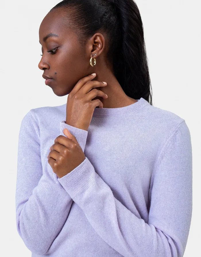 Women Women Light Merino Wool Crew 8211 Marine Blue Knit Sweaters Colorfulstandard