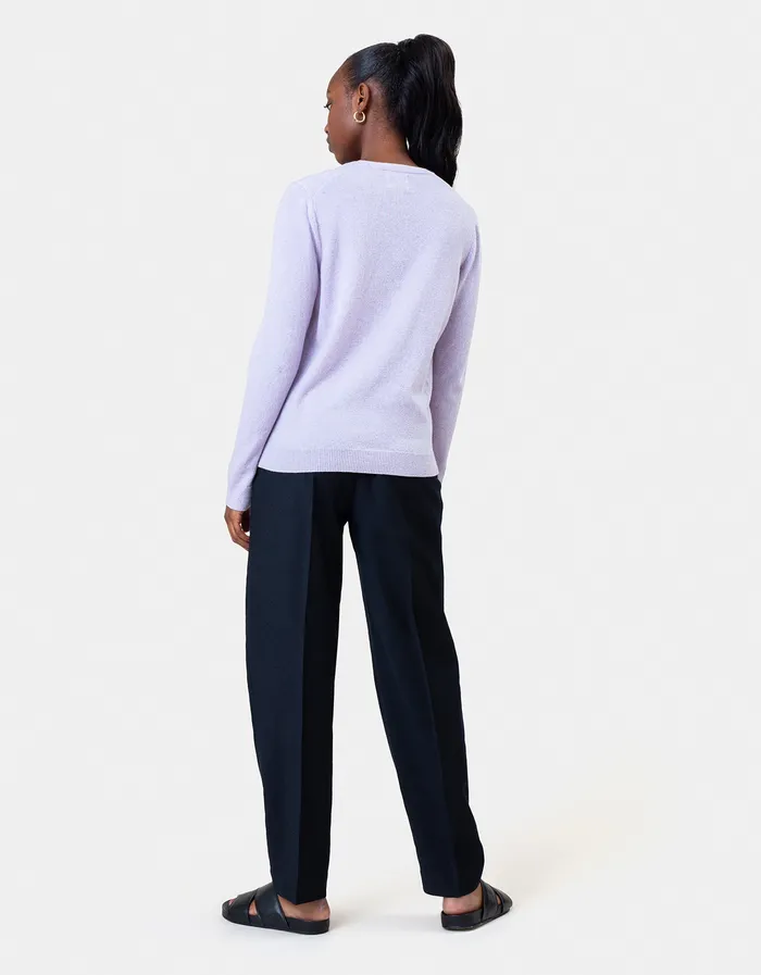 Women Women Light Merino Wool Crew 8211 Marine Blue Knit Sweaters Colorfulstandard