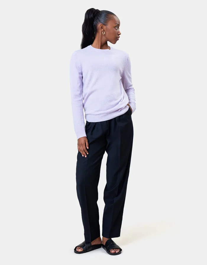 Women Women Light Merino Wool Crew 8211 Marine Blue Knit Sweaters Colorfulstandard