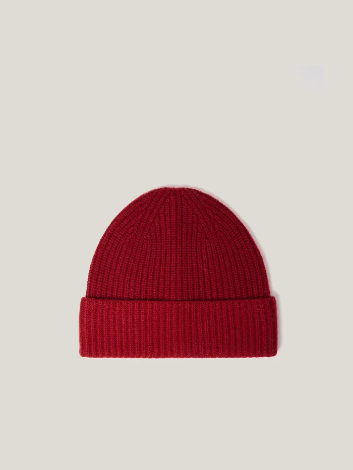 Women Wool Cashmere Blend Beanie Red Jigsaw Hats and Gloves