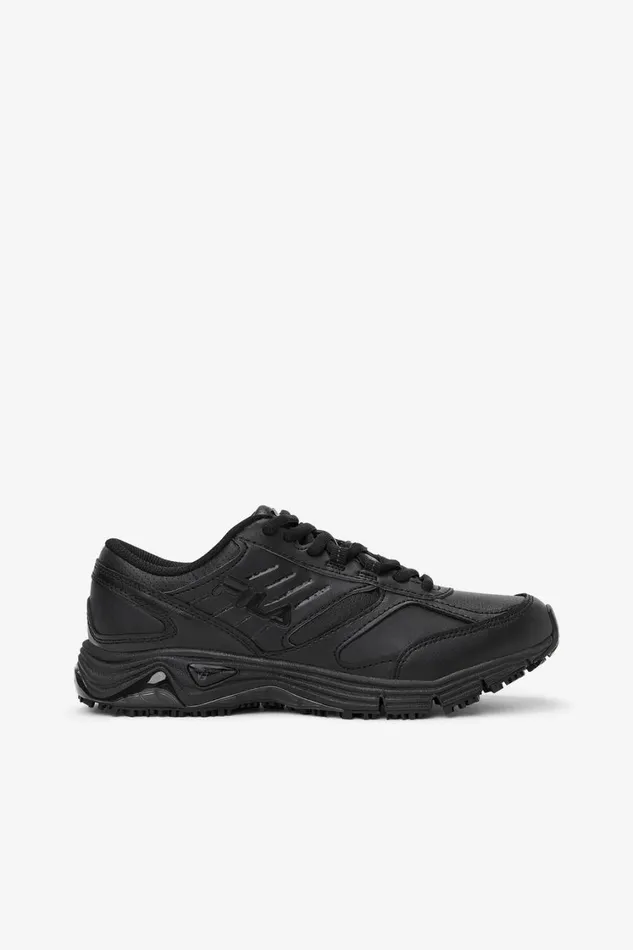 Women Work Shoes Fila Memory Flux Slip Resistant Shoe 001 Black Black Black