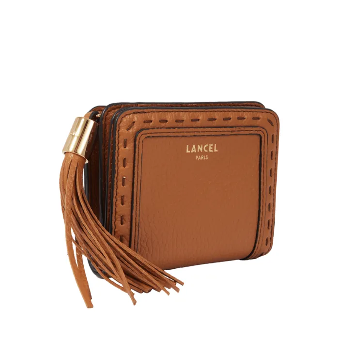 Zipped Medium Compact Wallet Camel Women Lancel Wallet