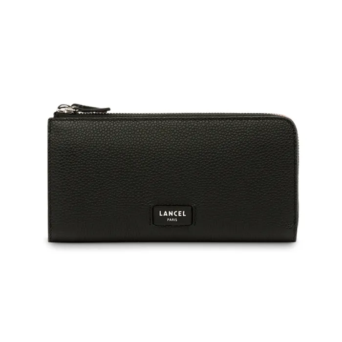 Zipped Slim Wallet Black Women Lancel Wallet