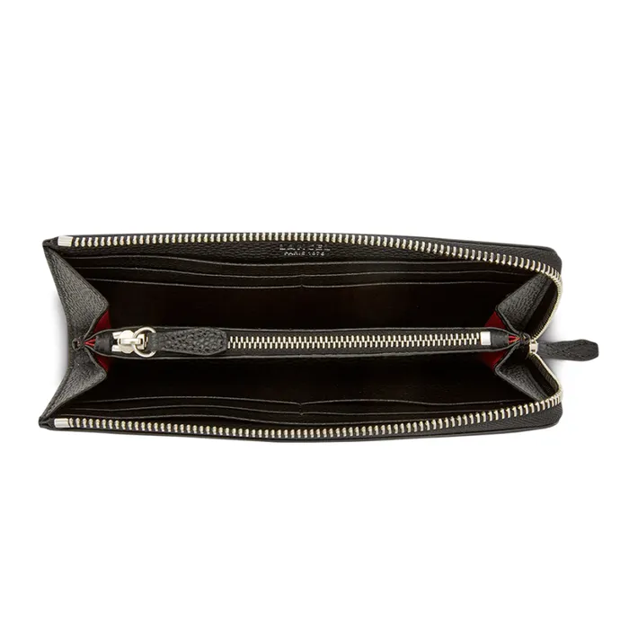 Zipped Slim Wallet Black Women Lancel Wallet